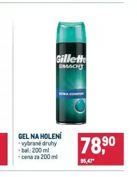 Makro Gillette gel na holení nabídka