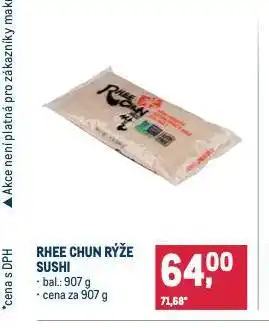 Makro Rhee chun rýže sushi nabídka