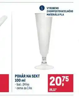 Makro Pohár na sekt nabídka