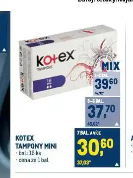 Makro Kotex dámské tampony nabídka