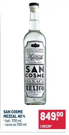 Makro San cosme mezcal nabídka