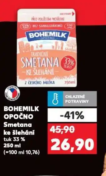 Kaufland BOHEMILK OPOČNO Smetana ke šlehání nabídka