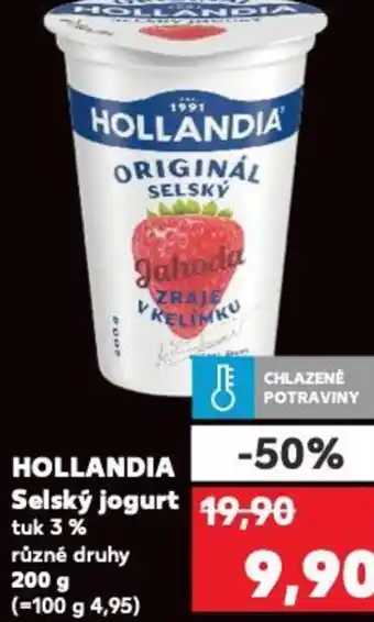 Kaufland HOLLANDIA Selský jogurt nabídka