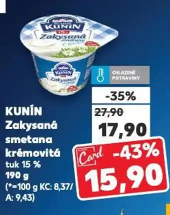 Kaufland KUNIN Zakysaná smetana krémovitá nabídka