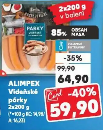 Kaufland ALIMPEX Vídeňské párky nabídka