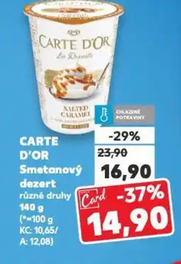 Kaufland CARTE D'OR Smetanový dezert nabídka