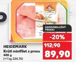 Kaufland HEIDEMARK Krůtí minifilet z prsou nabídka