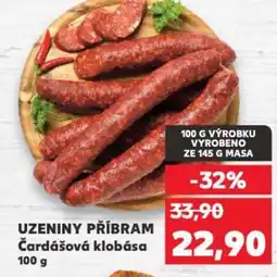 Kaufland UZENINY PŘÍBRAM Čardášová klobása nabídka