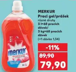 Kaufland MERKUR Prací gel/prášek různé druhy nabídka