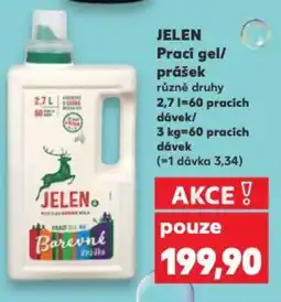 Kaufland JELEN Prací gel/ prášek různé druhy nabídka