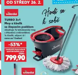 Kaufland TURBO 3v1 Mop a kbelík se šlapacím nabídka