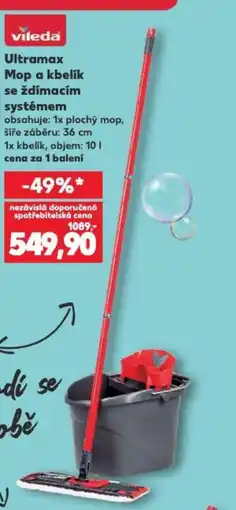 Kaufland Vileda ultramax mop a kbelík se ždímacím systémem nabídka