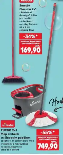 Kaufland TURBO 2v1 Mop a kbelík se šlapacím pedálem nabídka