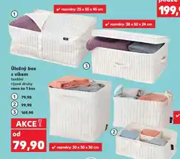 Kaufland Úložný box s víkem textilni nabídka