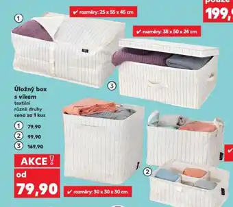 Kaufland Úložný box s víkem textilni nabídka