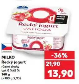 Kaufland MILKO Řecký jogurt nabídka