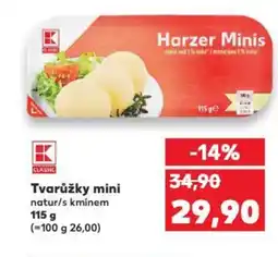 Kaufland Tvarůžky mini nabídka