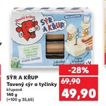 Kaufland Sýr a křup tavený sýr a tyčinky křupavé nabídka