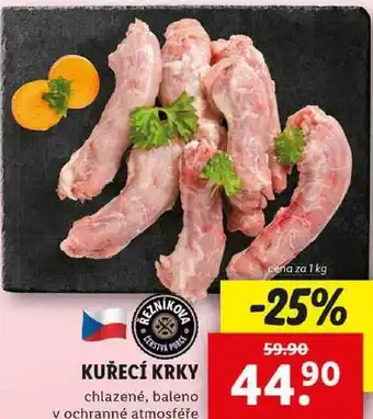 Lidl KUŘECÍ KRKY, cena za 1 kg nabídka