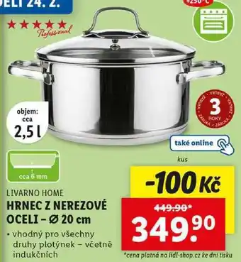 Lidl HRNEC Z NEREZOVÉ OCELI - PR. 20 cm nabídka