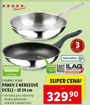 Lidl PÁNEV Z NEREZOVÉ OCELI - PR. 24 cm nabídka