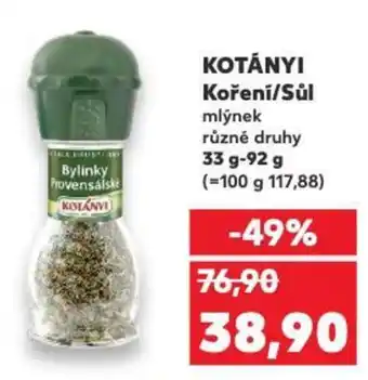 Kaufland KOTÁNYI Koření/Sůl nabídka