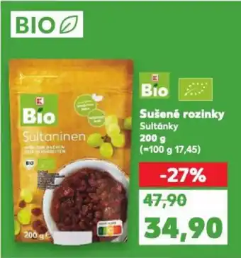 Kaufland Sušené rozinky Sultánky nabídka