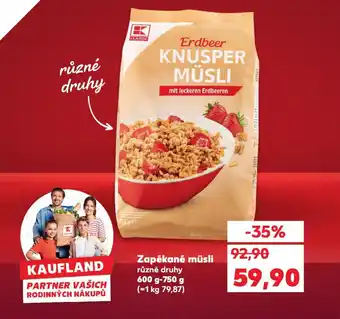 Kaufland Zapékané müsli nabídka