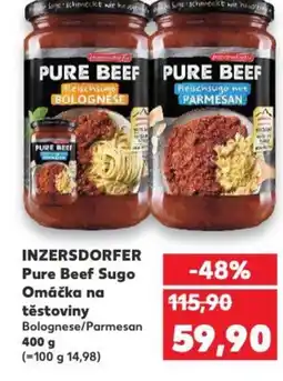 Kaufland INZERSDORFER Pure Beef Sugo Omáčka na těstoviny nabídka