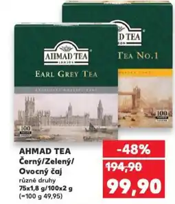 Kaufland AHMAD TEA Černý/Zelený/ Ovocný čaj nabídka