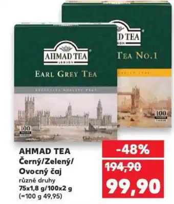 Kaufland AHMAD TEA Černý/Zelený/ Ovocný čaj nabídka