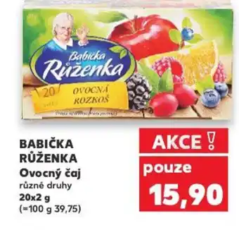 Kaufland BABIČKA RŮŽENKA Ovocný čaj nabídka