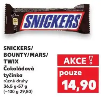 Kaufland SNICKERS/ BOUNTY/MARS/ TWIX Čokoládová tyčinka nabídka