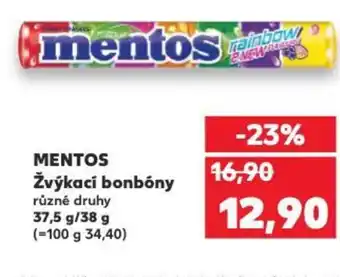 Kaufland MENTOS Žvýkací bonbóny nabídka