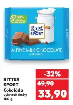 Kaufland Ritter SPORT Čokoláda nabídka