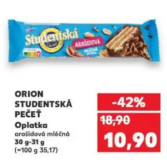 Kaufland ORION STUDENTSKÁ PEČEŤ Oplatka nabídka