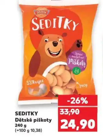 Kaufland Seditky dětské piškoty nabídka