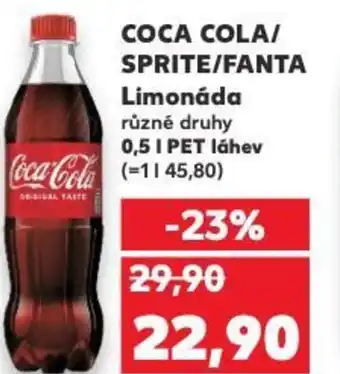 Kaufland COCA COLA/ SPRITE/FANTA Limonáda nabídka