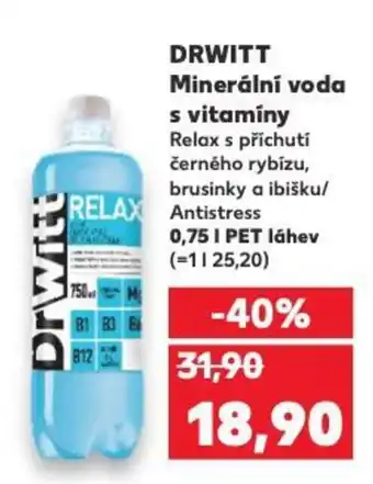 Kaufland DRWITT Minerální voda s vitamíny nabídka