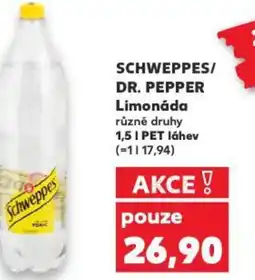 Kaufland SCHWEPPES/ DR. PEPPER Limonáda nabídka