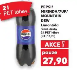 Kaufland PEPSI/ MIRINDA/7UP/ MOUNTAIN DEW Limonáda nabídka