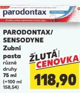 Kaufland PARODONTAX/ SENSODYNE Zubní pasta nabídka