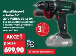 Kaufland Aku příklepová vrtačka 3v1 20 V PSBSA 20-Li D4 nabídka