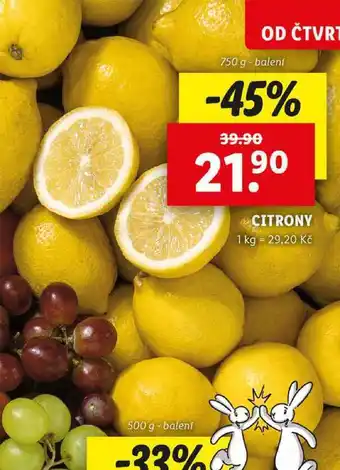 Lidl CITRONY, 750 g nabídka