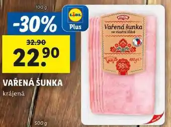 Lidl VAŘENÁ ŠUNKA, 100 g nabídka