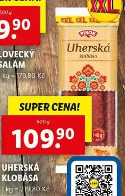 Lidl UHERSKÁ KLOBÁSA, 500 g nabídka