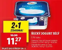 Lidl ŘECKÝ JOGURT BÍLÝ, 140 g nabídka