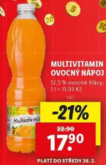 Lidl MULTIVITAMIN OVOCNÝ NÁPOJ, 1,5 l nabídka