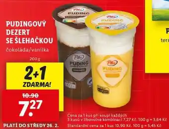 Lidl PUDINGOVÝ DEZERT SE ŠLEHAČKOU, 200 g nabídka