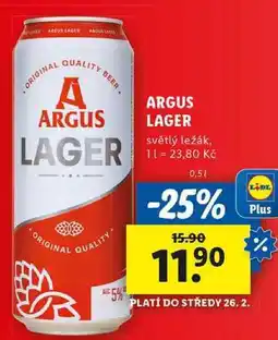 Lidl ARGUS LAGER, 0,5 l nabídka